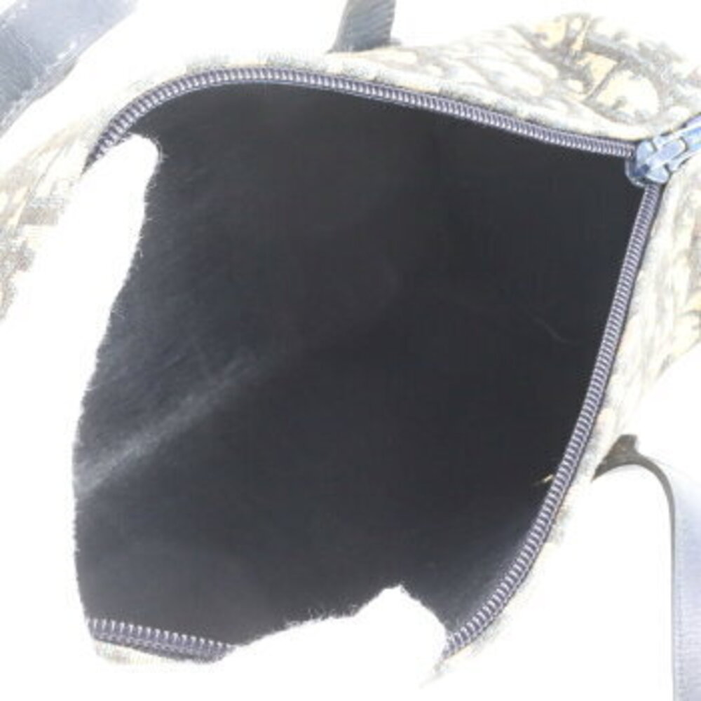 Dior Leather Shoulder Canvas Navy Blue Bag Trotter Christian - Picture 7 of 8